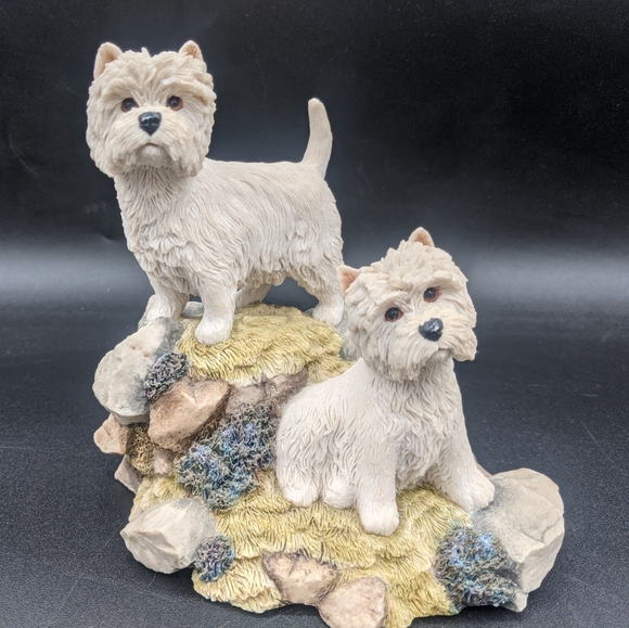 Sherratt & Simpson Figurine West Highland Terriers Rocks & Heather - Picture 5 of 10